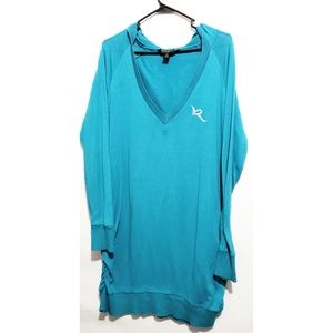 3/$15  rocawear tunic blue long sleeve hoodie